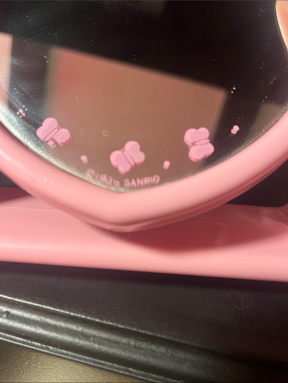 Vintage Sanrio Pink Heart-Shaped Vanity Mirror 1989 - Picture 4 of 9